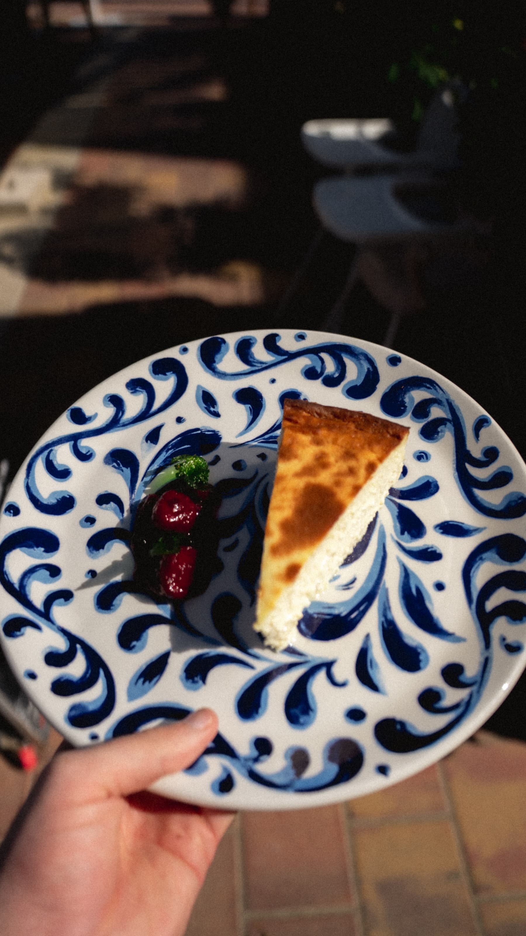 Tarta de queso con frutos rojos